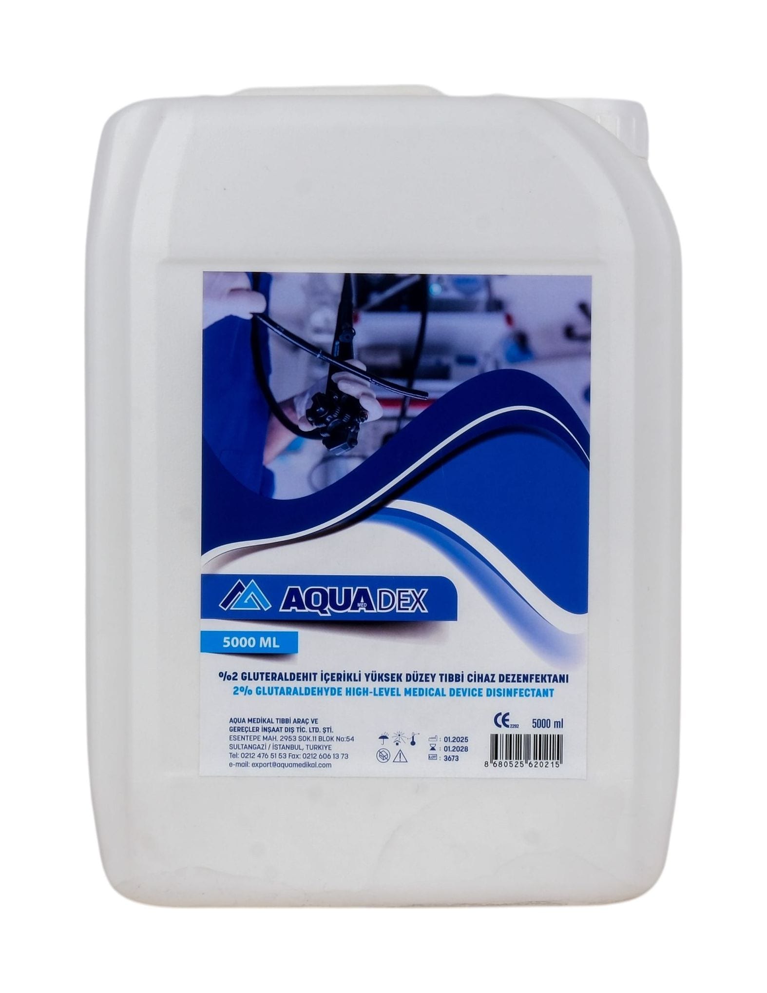 AQUA Dex – Ready To Use 2% Glutaraldehyde High Level Medical Device Disinfectant 5000 ml