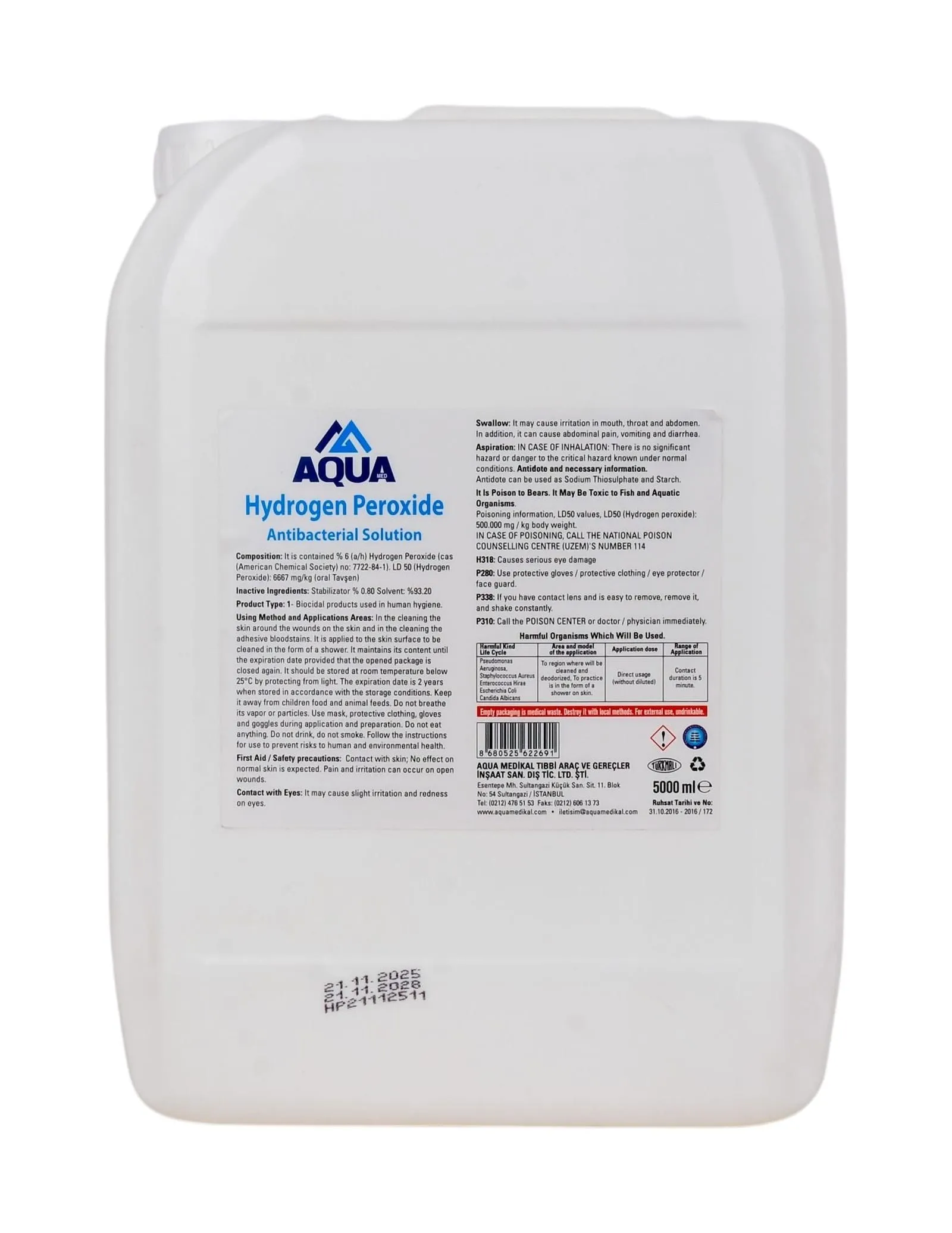 Eau oxygénée 5000 ml