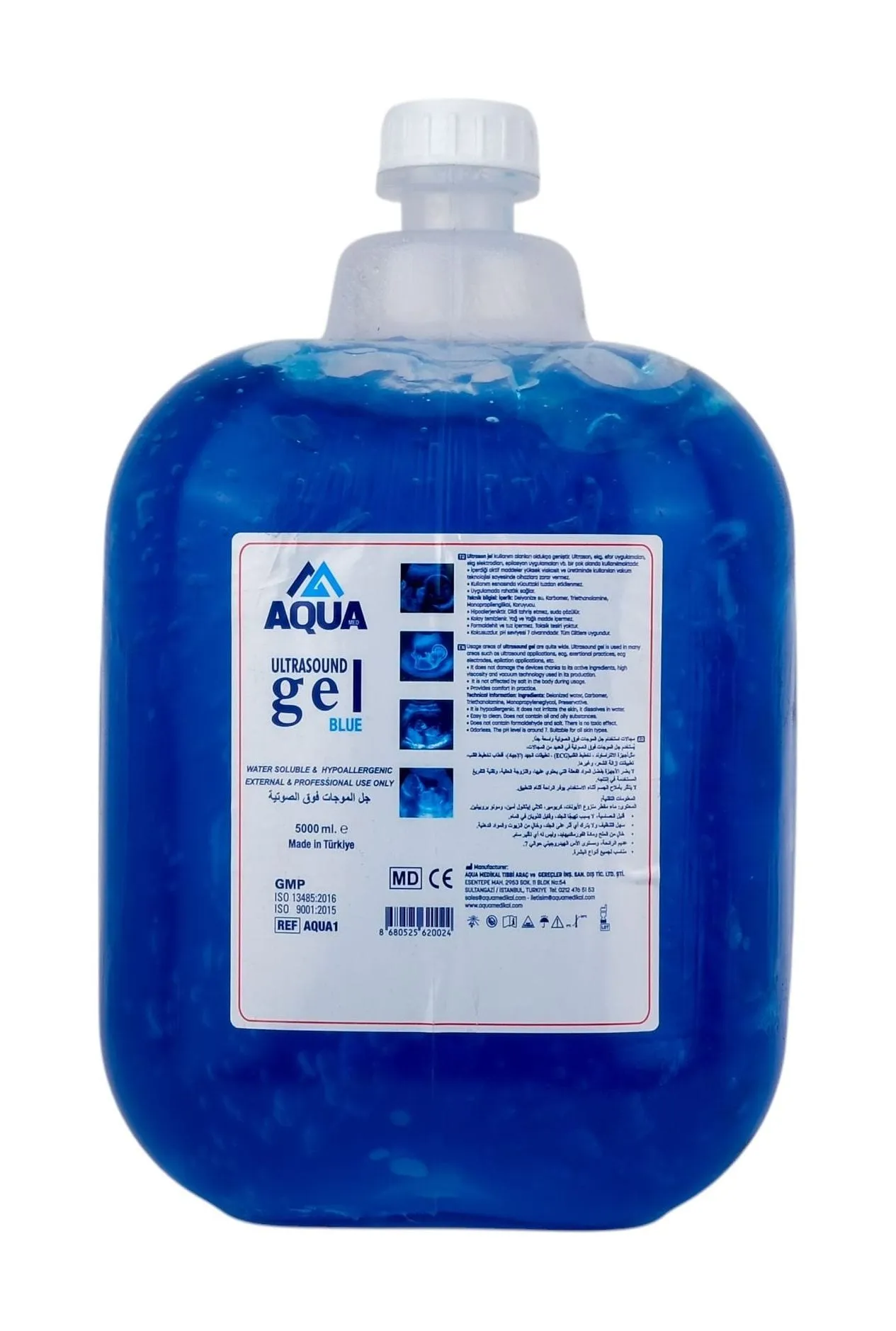 Gel pour Échographie 5000 ml poche souple bleue